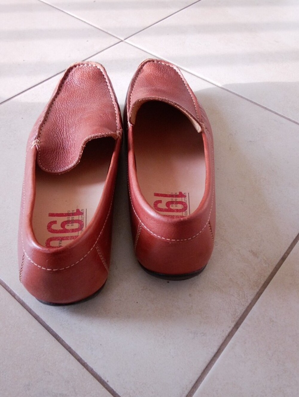 1901 Men's Tan Leather Slip-On Loafers - Picture 3 of 6
